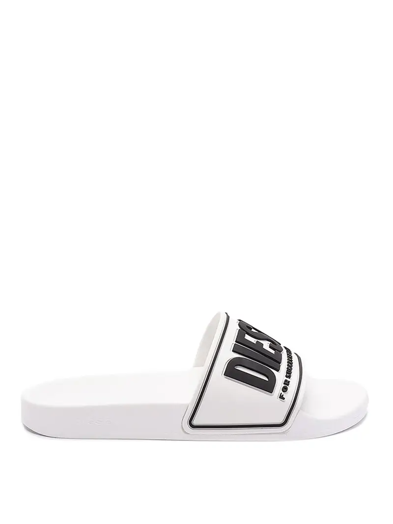 `Sa-Mayemi CC W` Slide con logo in rilievo Bianco