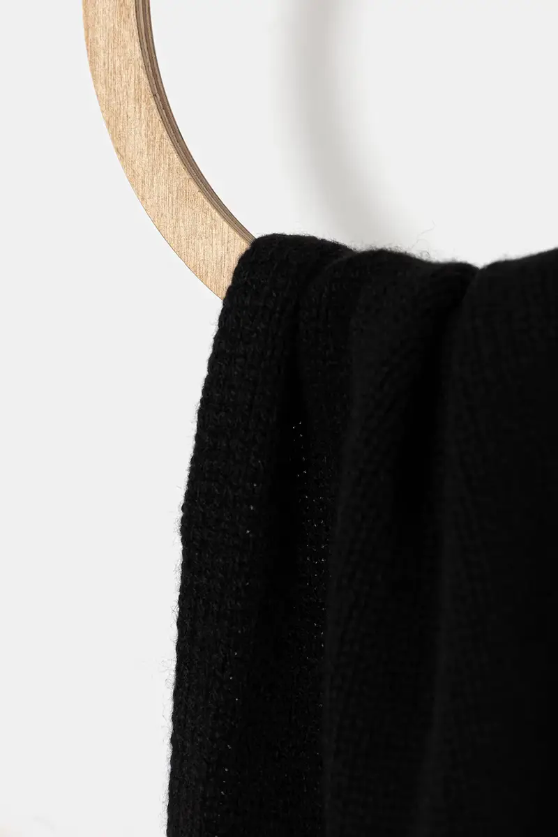 sciarpa in lana K-ARAS colore nero A19691.0KCAE miniatura 2