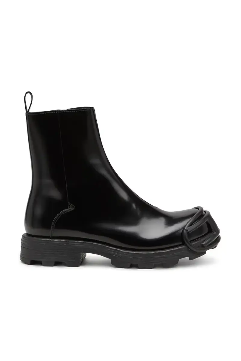 stivaletti alla caviglia in pelle D-Hammer Bt Zip D uomo colore nero Y03254-P5268-H0015