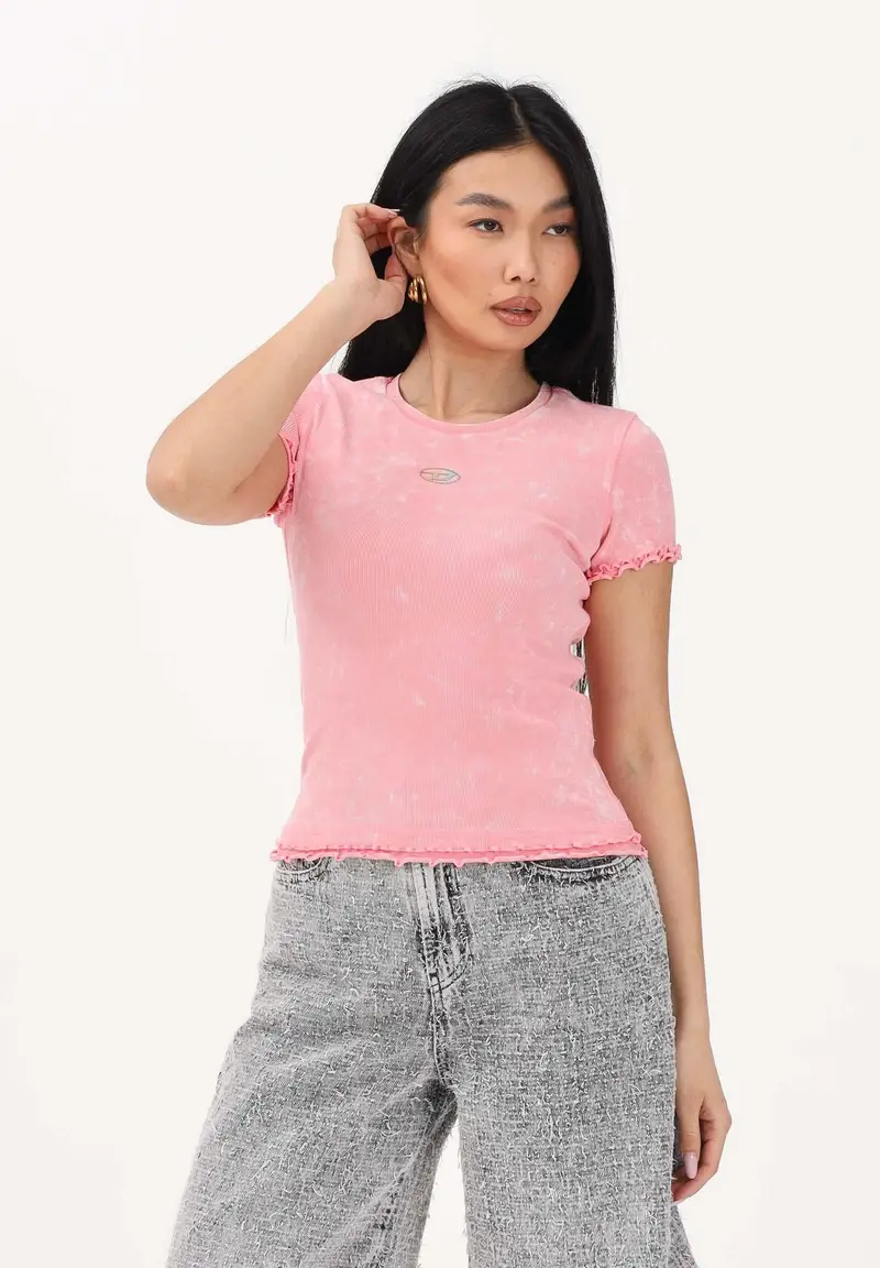Diesel T-shirt Donna Rosa 4323209 miniatura 2