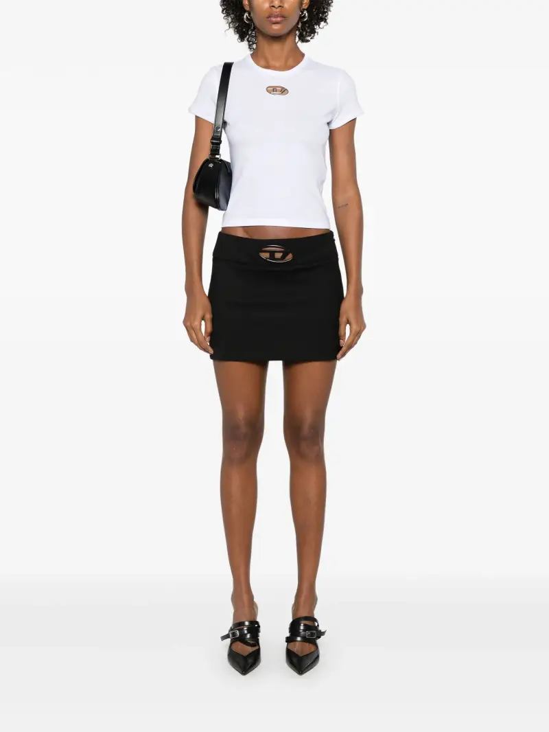 t-shirt con placca logo BIANCO miniatura 2