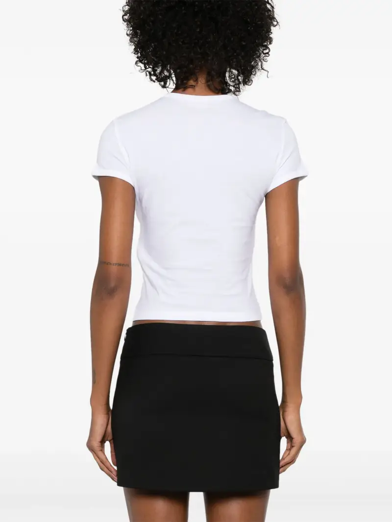 t-shirt con placca logo BIANCO miniatura 3