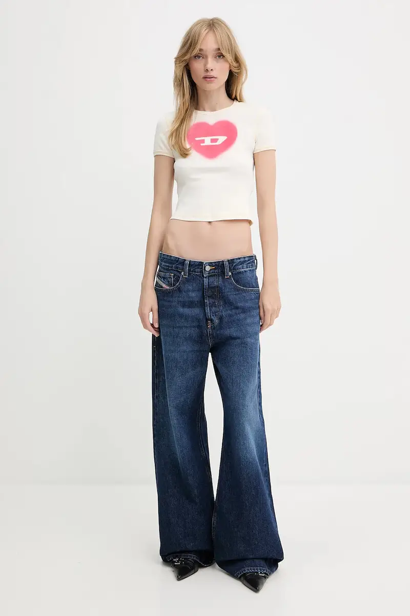 Diesel T-shirt Donna Grigio 3242258 miniatura 2