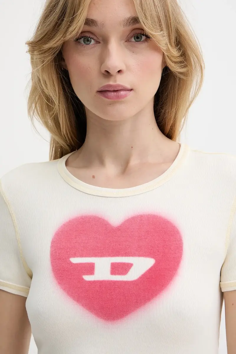 Diesel T-shirt Donna Grigio 3242258 miniatura 4