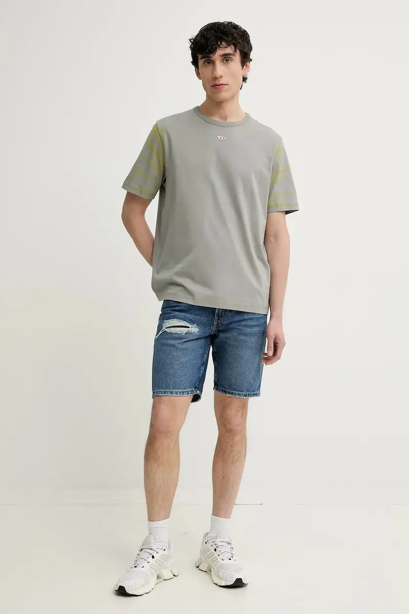 Diesel T-shirt Uomo Verde 3349744 miniatura 2