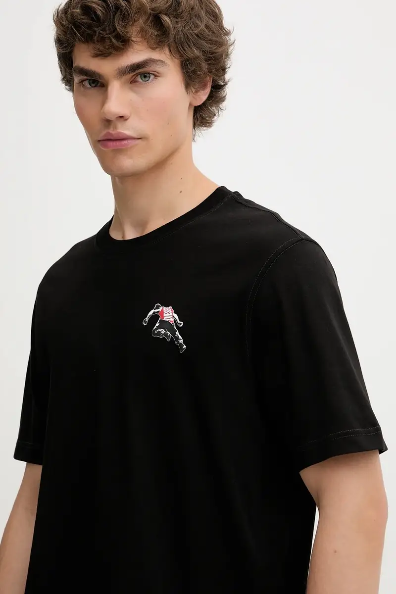 Diesel T-shirt Uomo Nero 3647825 miniatura 4