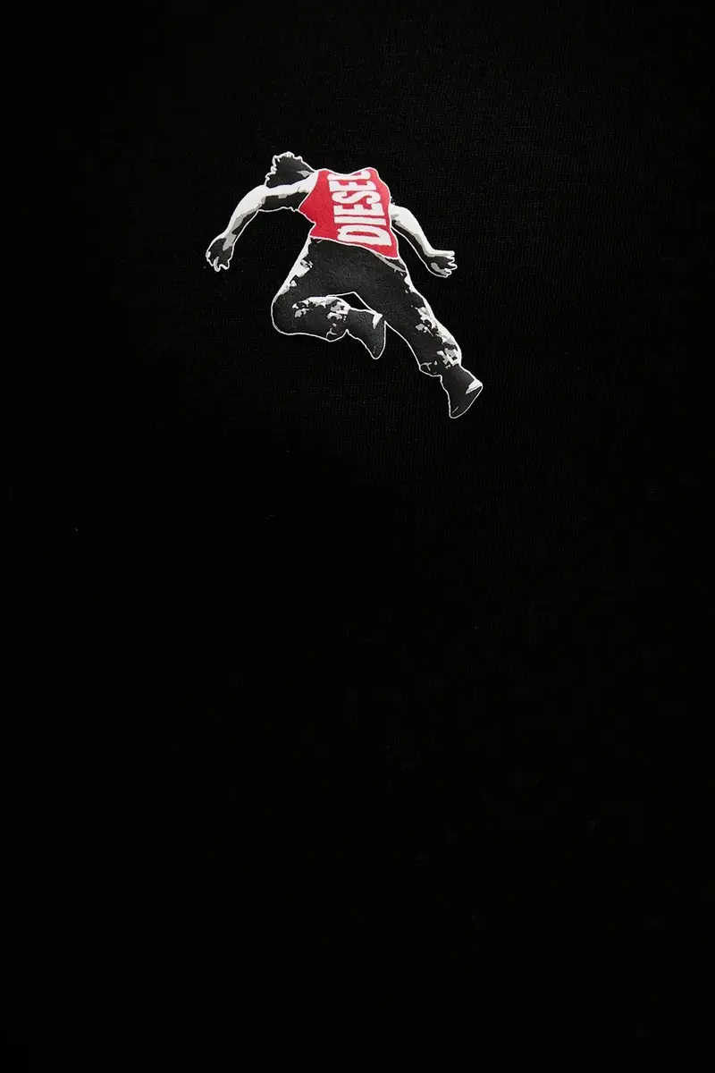 Diesel T-shirt Uomo Nero 3647825 miniatura 5