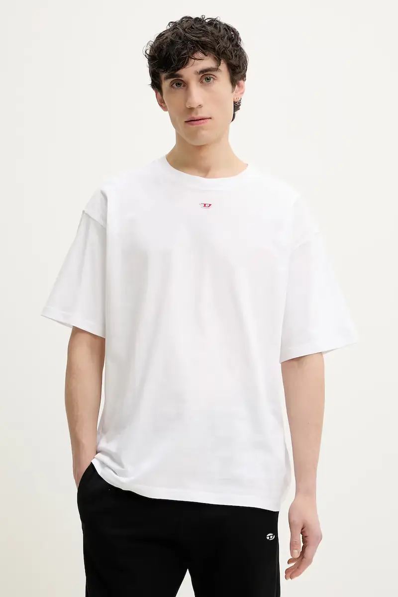 t-shirt in cotone T-BOXT-D colore bianco A14929.0GRAI miniatura 2