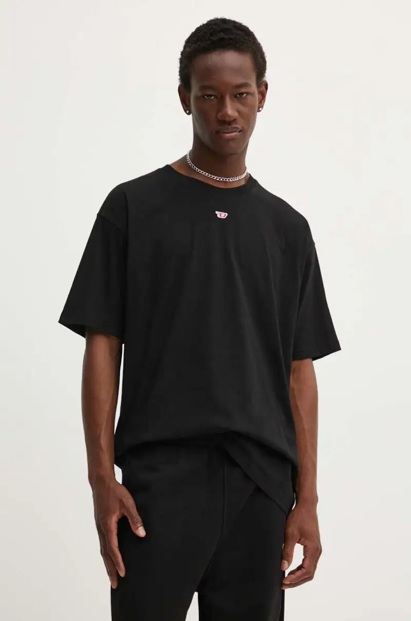 t-shirt in cotone T-BOXT-D colore nero A14929.0GRAI miniatura 4