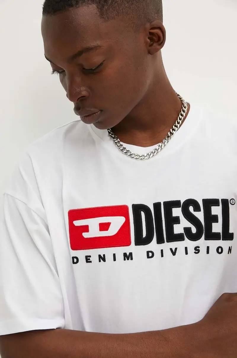 Diesel T-shirt Uomo Bianco 3527417 miniatura 4