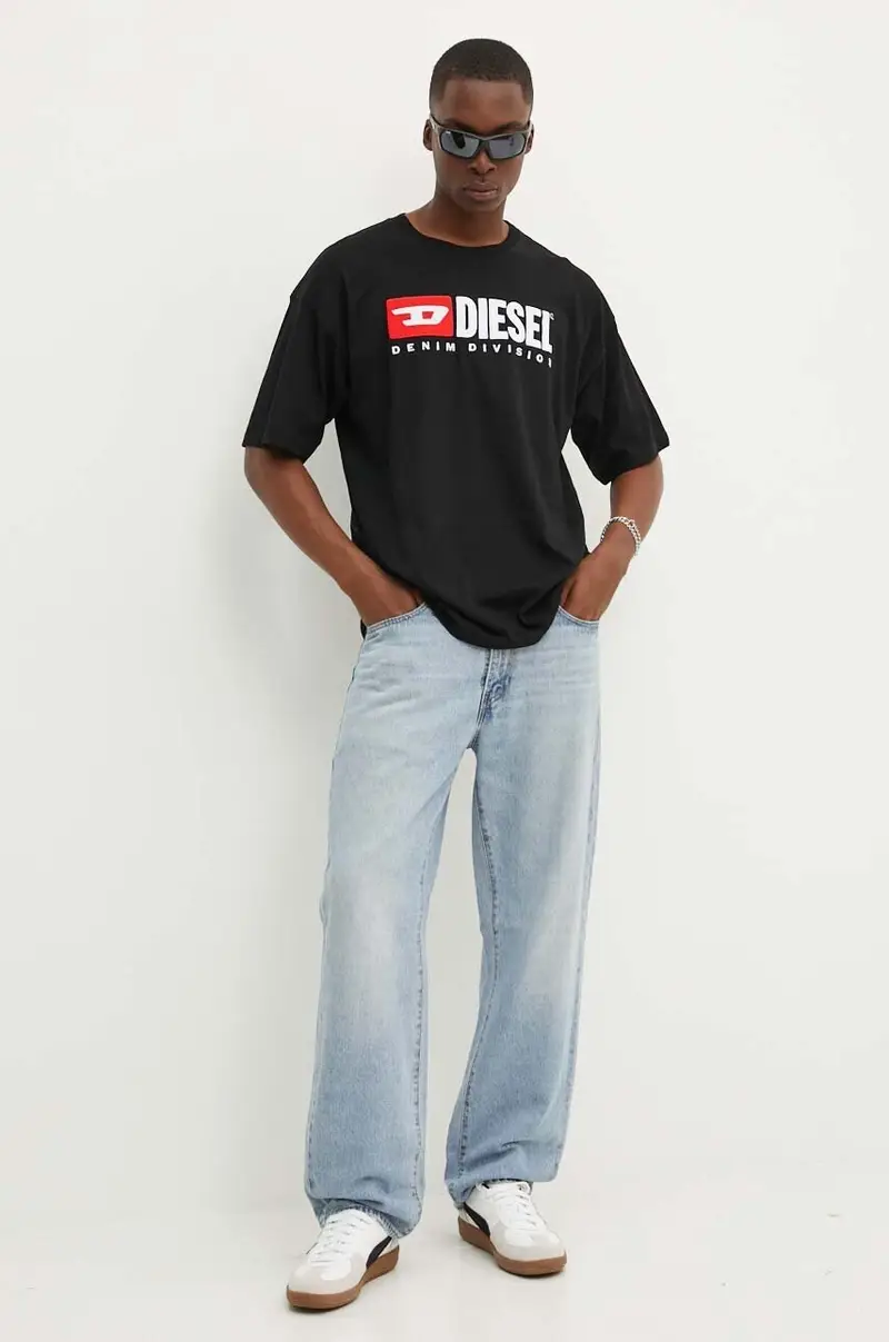 Diesel T-shirt Uomo Nero 3262197 miniatura 2