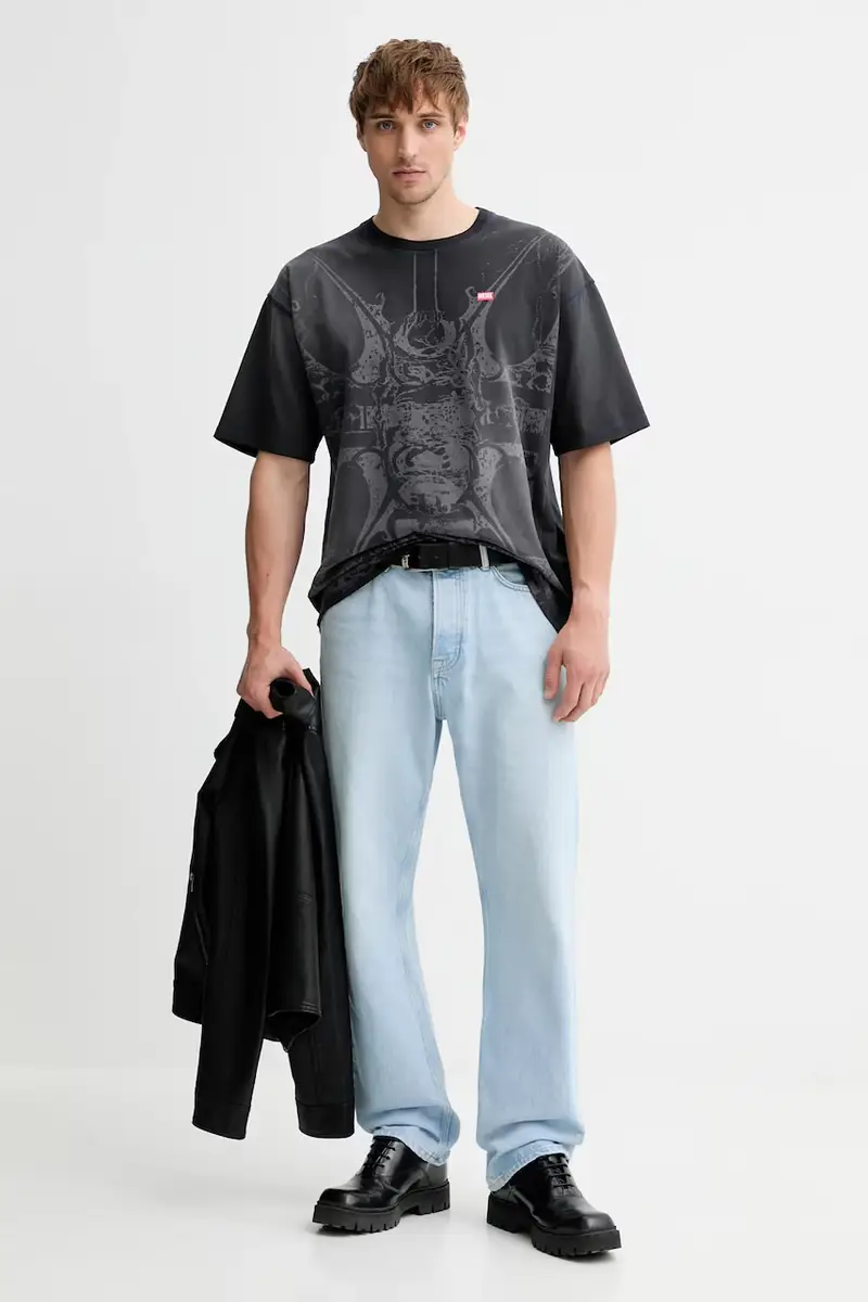 Diesel T-shirt Uomo Grigio 3249977 miniatura 2