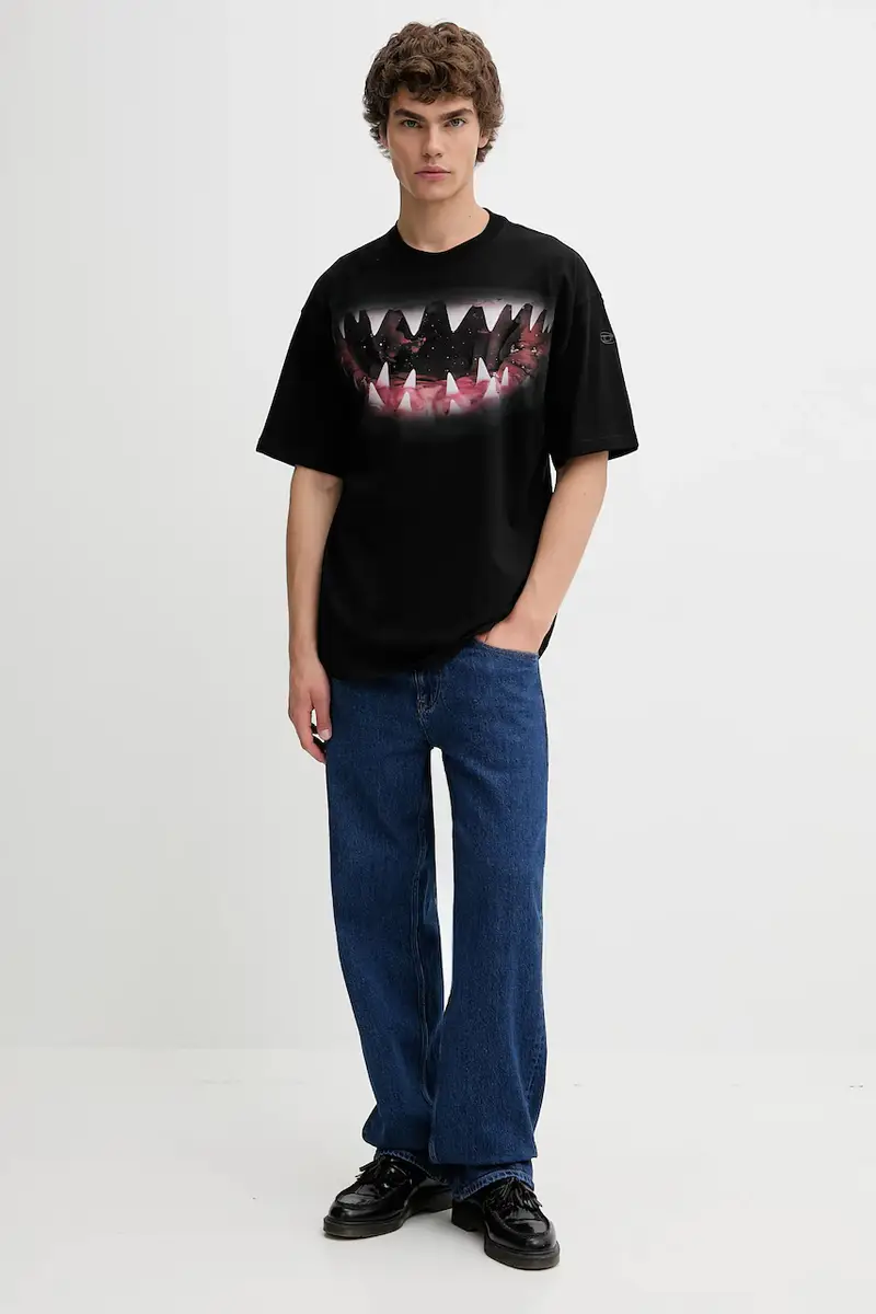 Diesel T-shirt Uomo Nero 3647924 miniatura 2