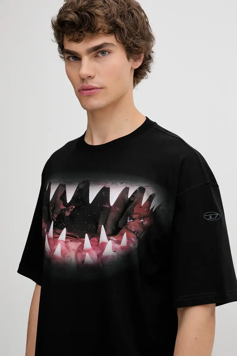 Diesel T-shirt Uomo Nero 3647924 miniatura 4