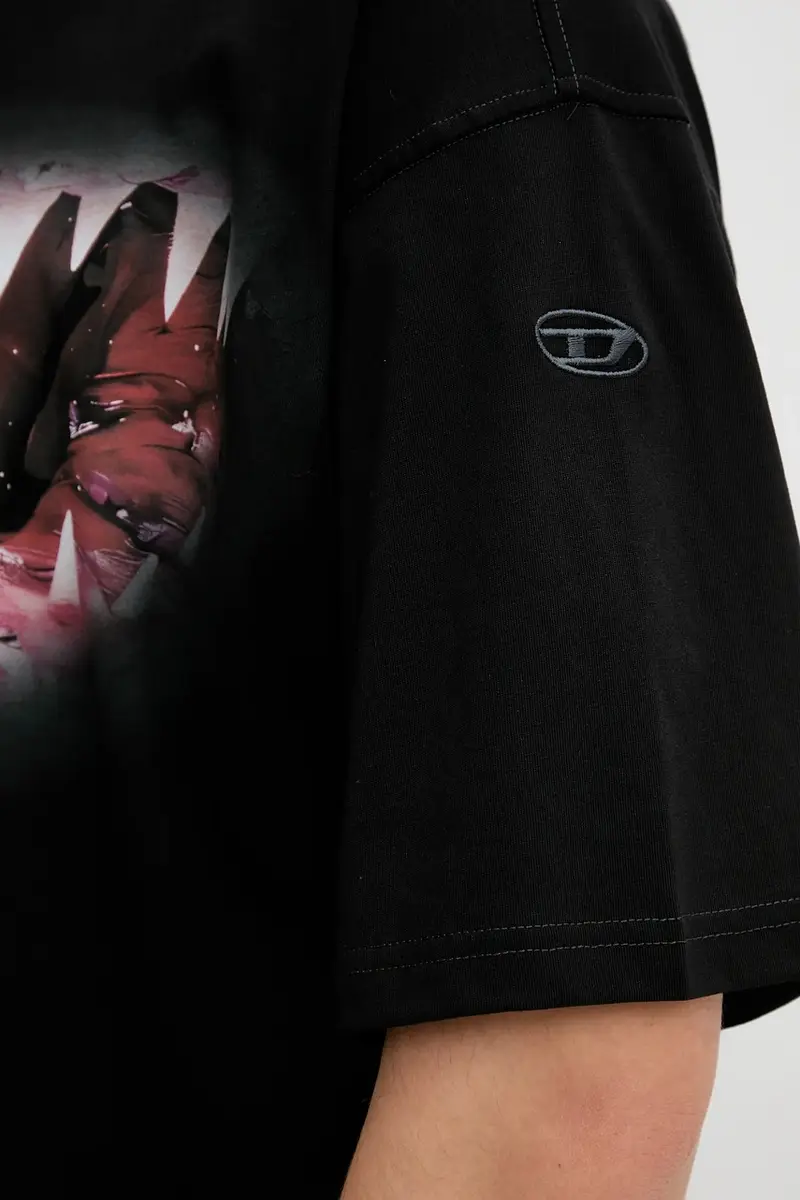 Diesel T-shirt Uomo Nero 3647924 miniatura 5