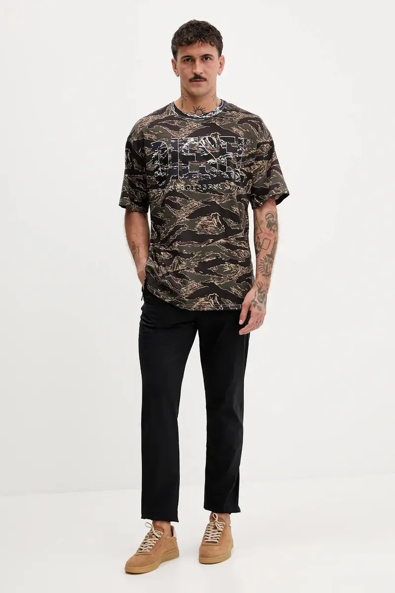 Diesel T-shirt Uomo Verde 3277638 miniatura 2