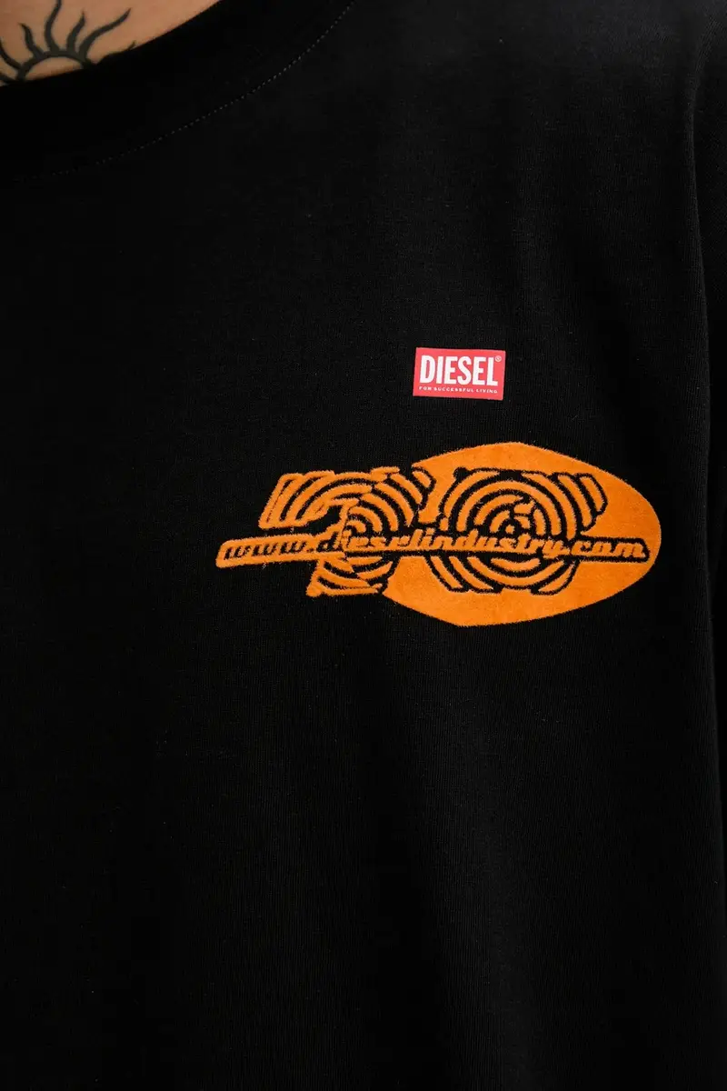 Diesel T-shirt Uomo Nero 3647920 miniatura 5