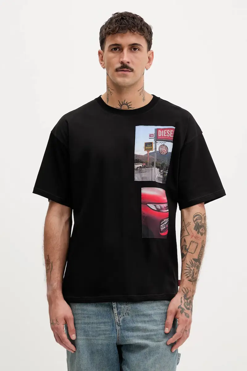 Diesel T-shirt Uomo Nero 3275829