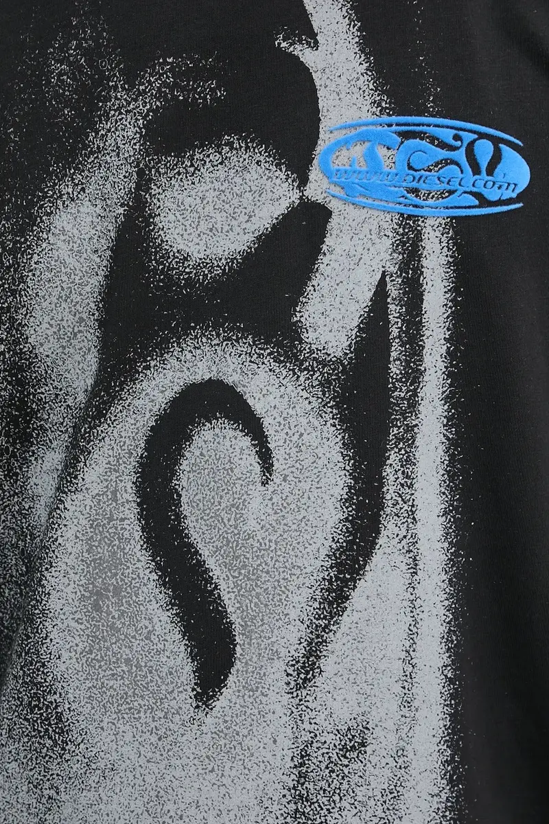Diesel T-shirt Uomo Nero 3376260 miniatura 5
