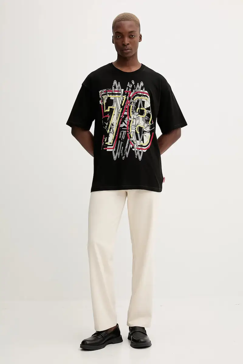 Diesel T-shirt Uomo Nero 3647557 miniatura 2