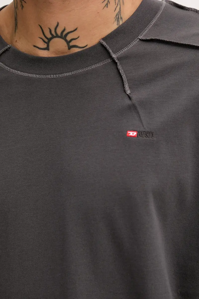 Diesel T-shirt Uomo Grigio 3611463 miniatura 4