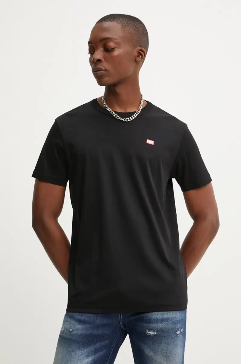 Diesel T-shirt Uomo Nero 3262367 miniatura 4