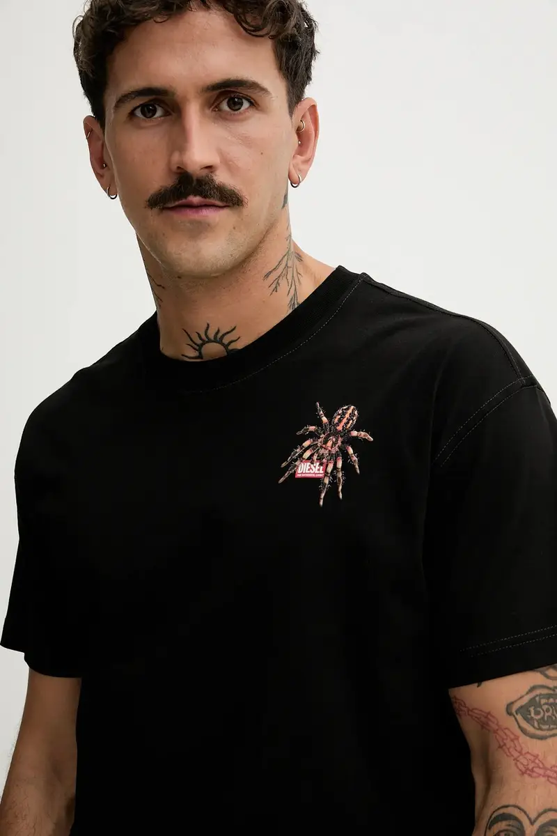 Diesel T-shirt Uomo Nero 3647909 miniatura 4