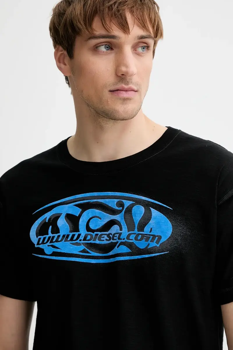Diesel T-shirt Uomo Nero 3275756 miniatura 4