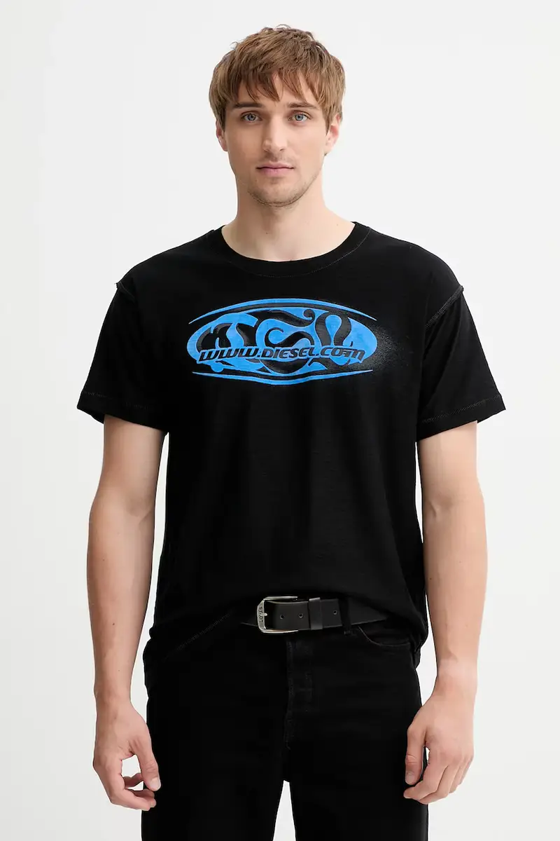 Diesel T-shirt Uomo Nero 3275756
