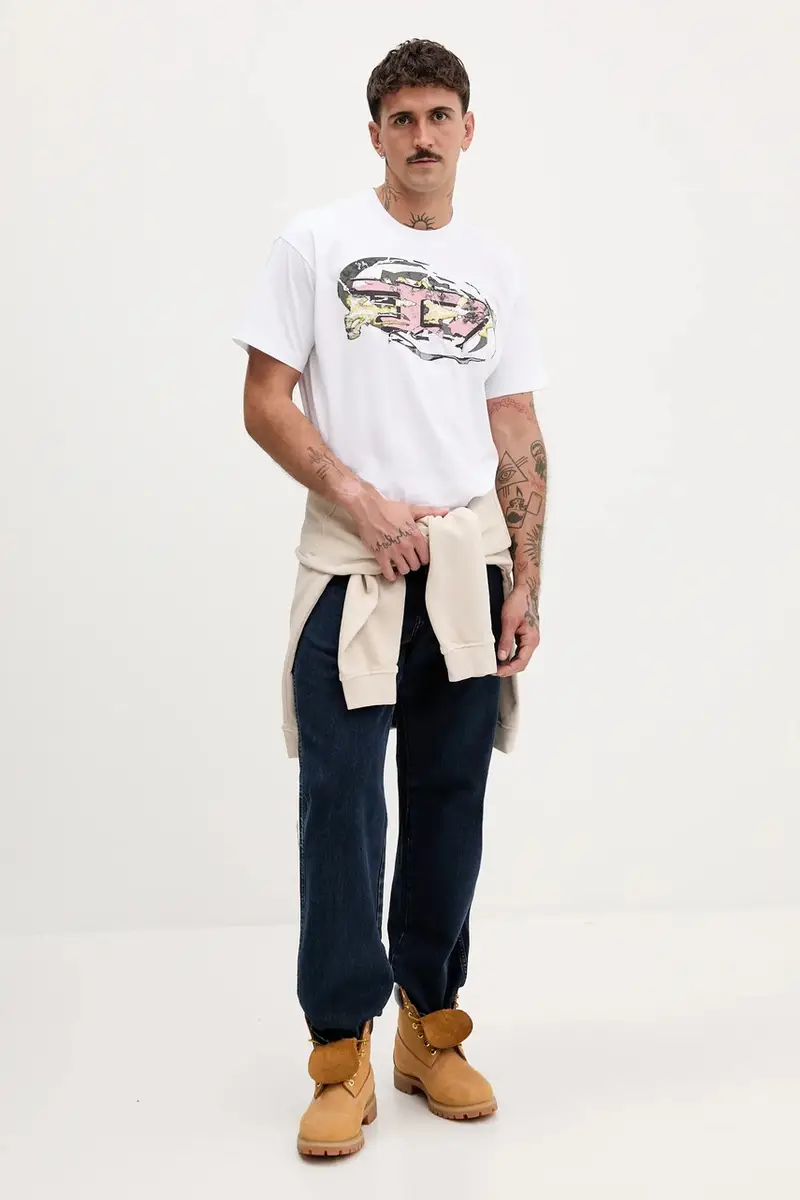 Diesel T-shirt Uomo Bianco 3243360 miniatura 2