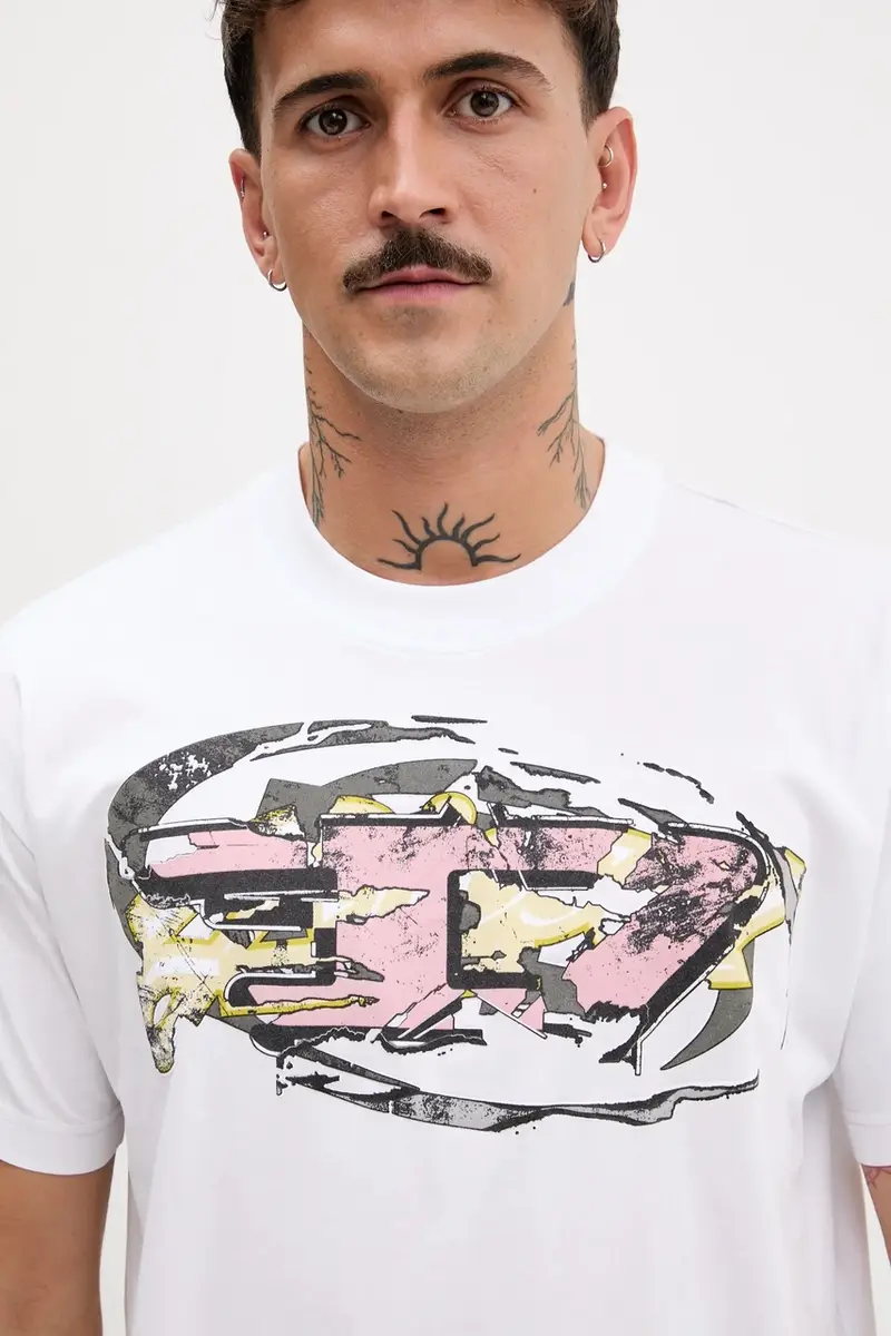 Diesel T-shirt Uomo Bianco 3243360 miniatura 4