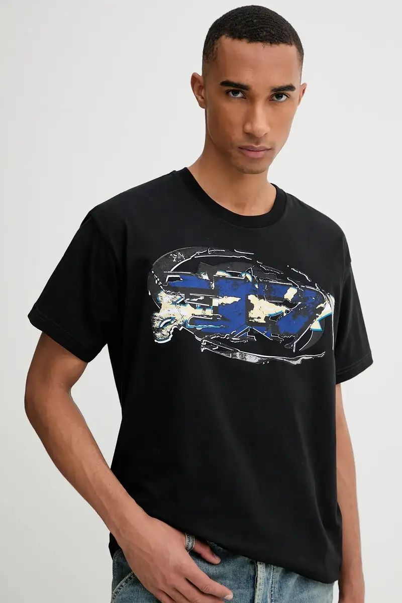 Diesel T-shirt Uomo Nero 3275821 miniatura 4