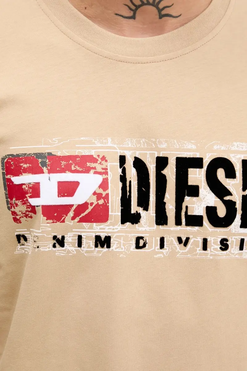 Diesel T-shirt Uomo Beige 3242670 miniatura 5