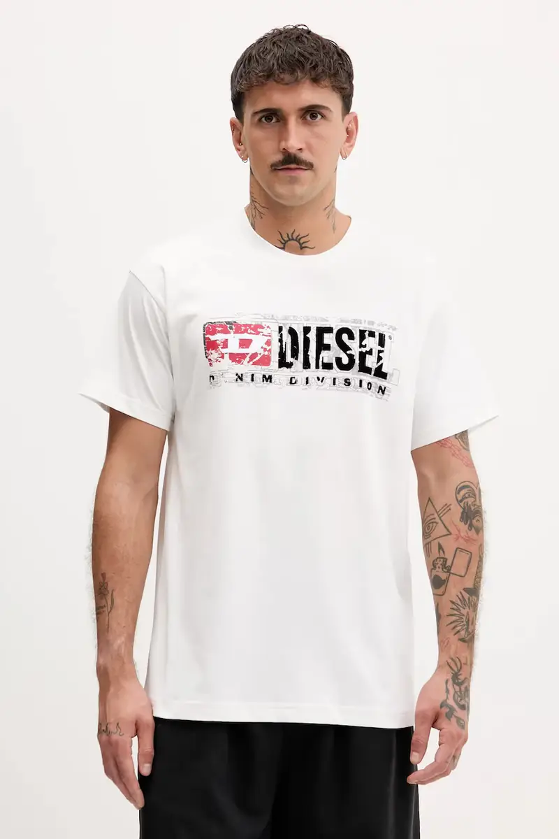 Diesel T-shirt Uomo Bianco 3243357