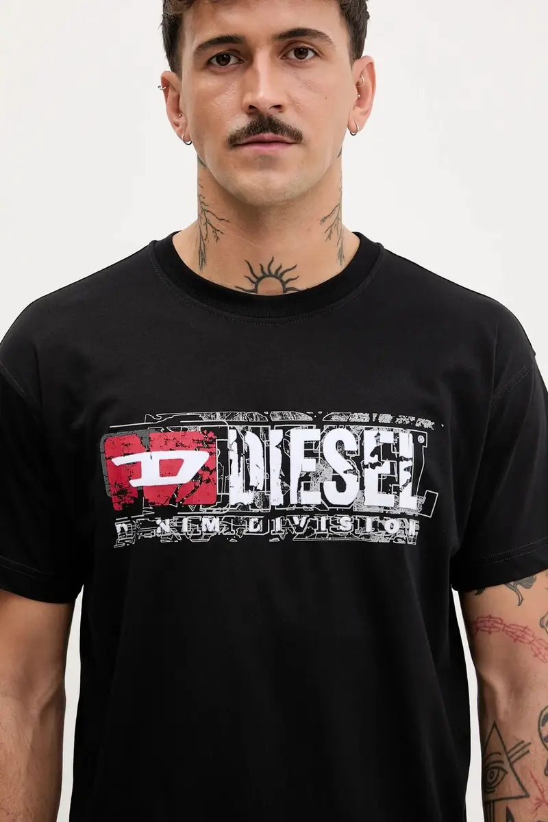 Diesel T-shirt Uomo Nero 3275815 miniatura 4