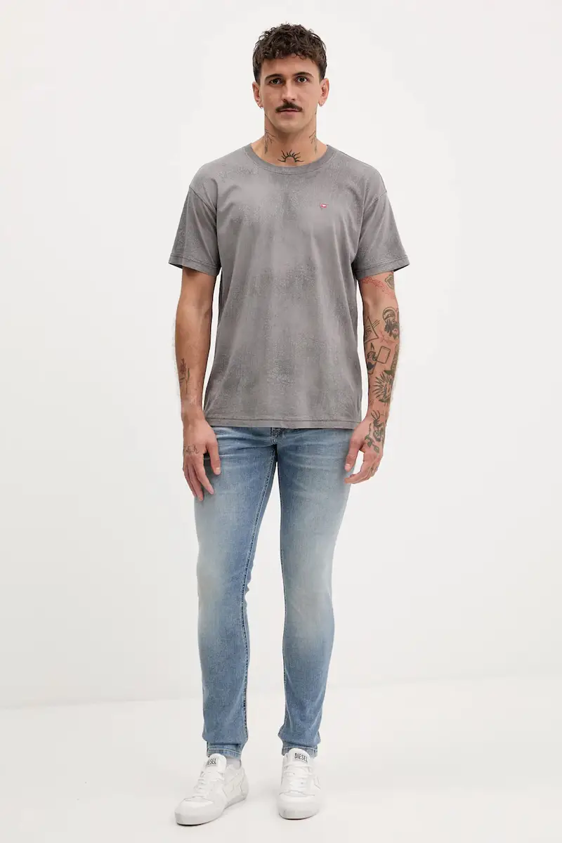 Diesel T-shirt Uomo Grigio 3249996 miniatura 2