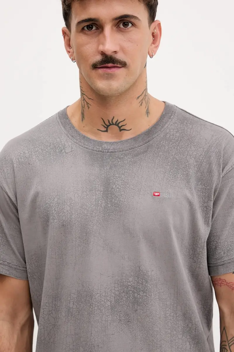 Diesel T-shirt Uomo Grigio 3249996 miniatura 4