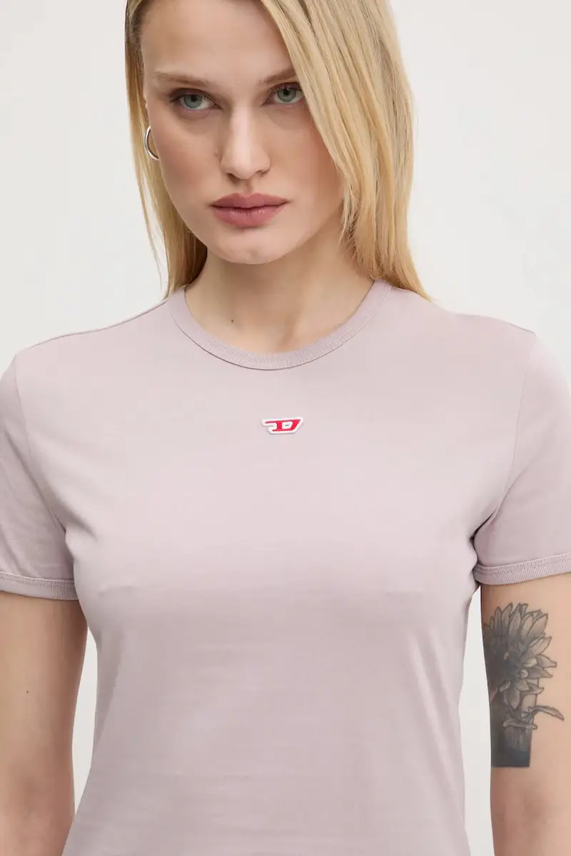 Diesel T-shirt Donna Rosa 3338878 miniatura 4