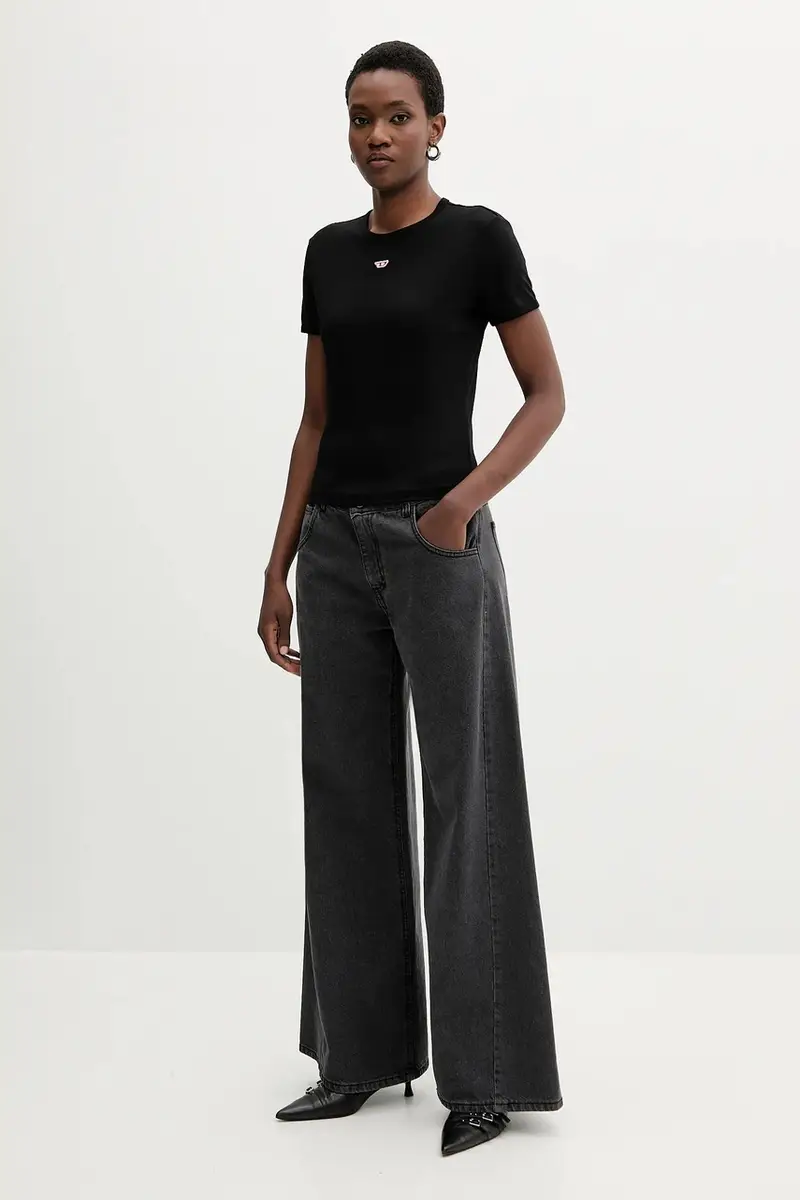Diesel T-shirt Donna Nero 3263066 miniatura 2