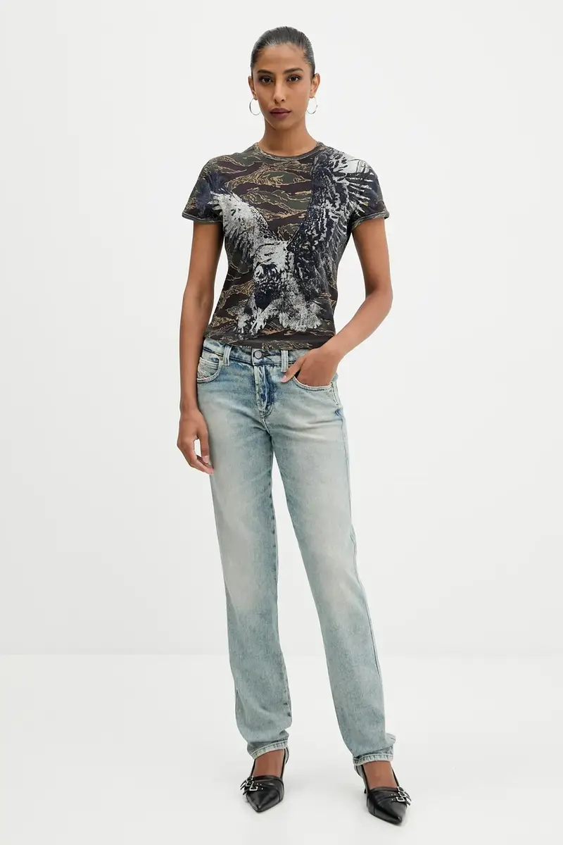 Diesel T-shirt Donna Grigio 3250003 miniatura 2