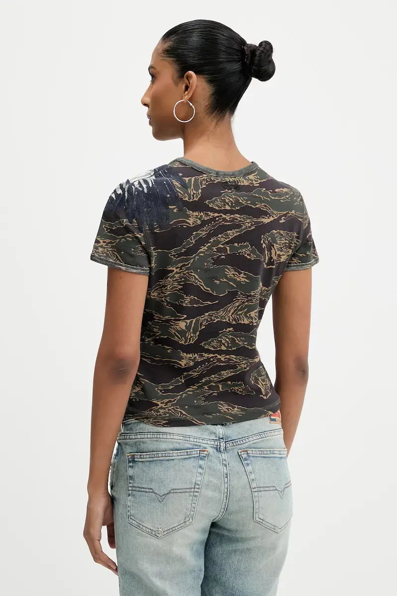 Diesel T-shirt Donna Grigio 3250003 miniatura 3