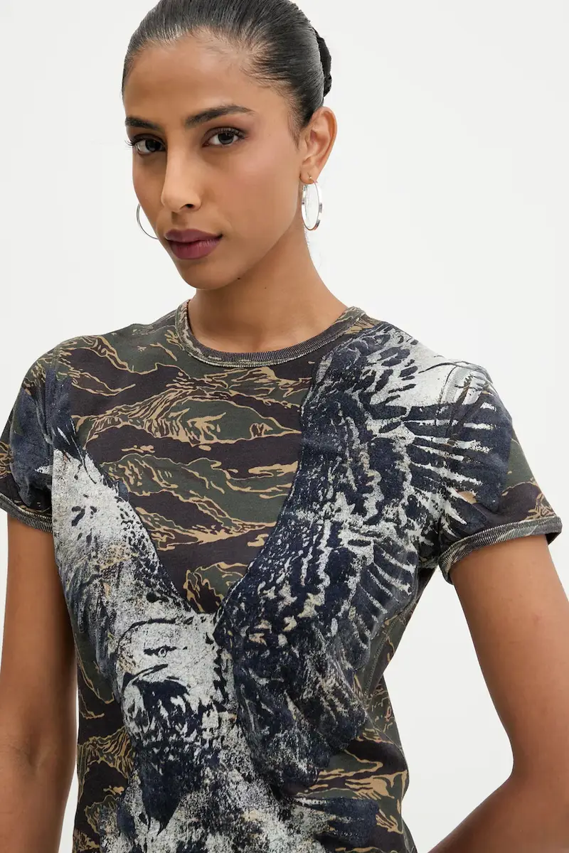 Diesel T-shirt Donna Grigio 3250003 miniatura 4