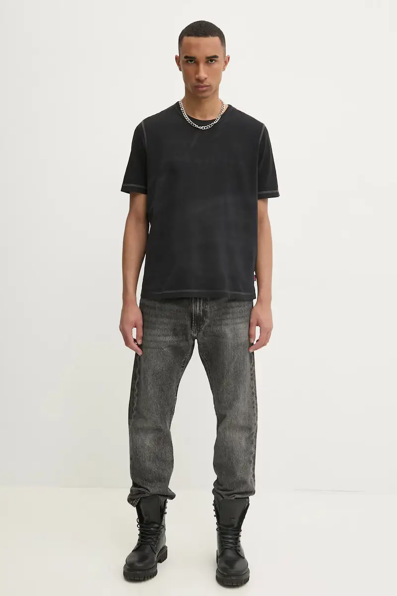 Diesel T-shirt Uomo Nero 3336080 miniatura 2