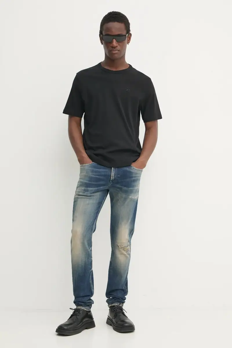 Diesel T-shirt Uomo Nero 3150458 miniatura 2
