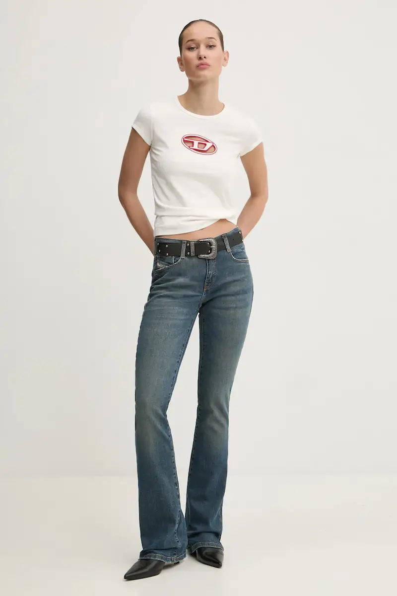 Diesel T-shirt Donna Beige 3569117 miniatura 2