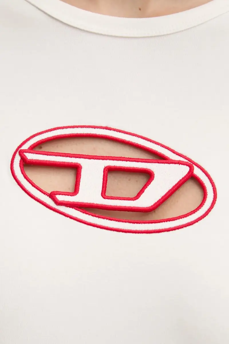 Diesel T-shirt Donna Beige 3569117 miniatura 5