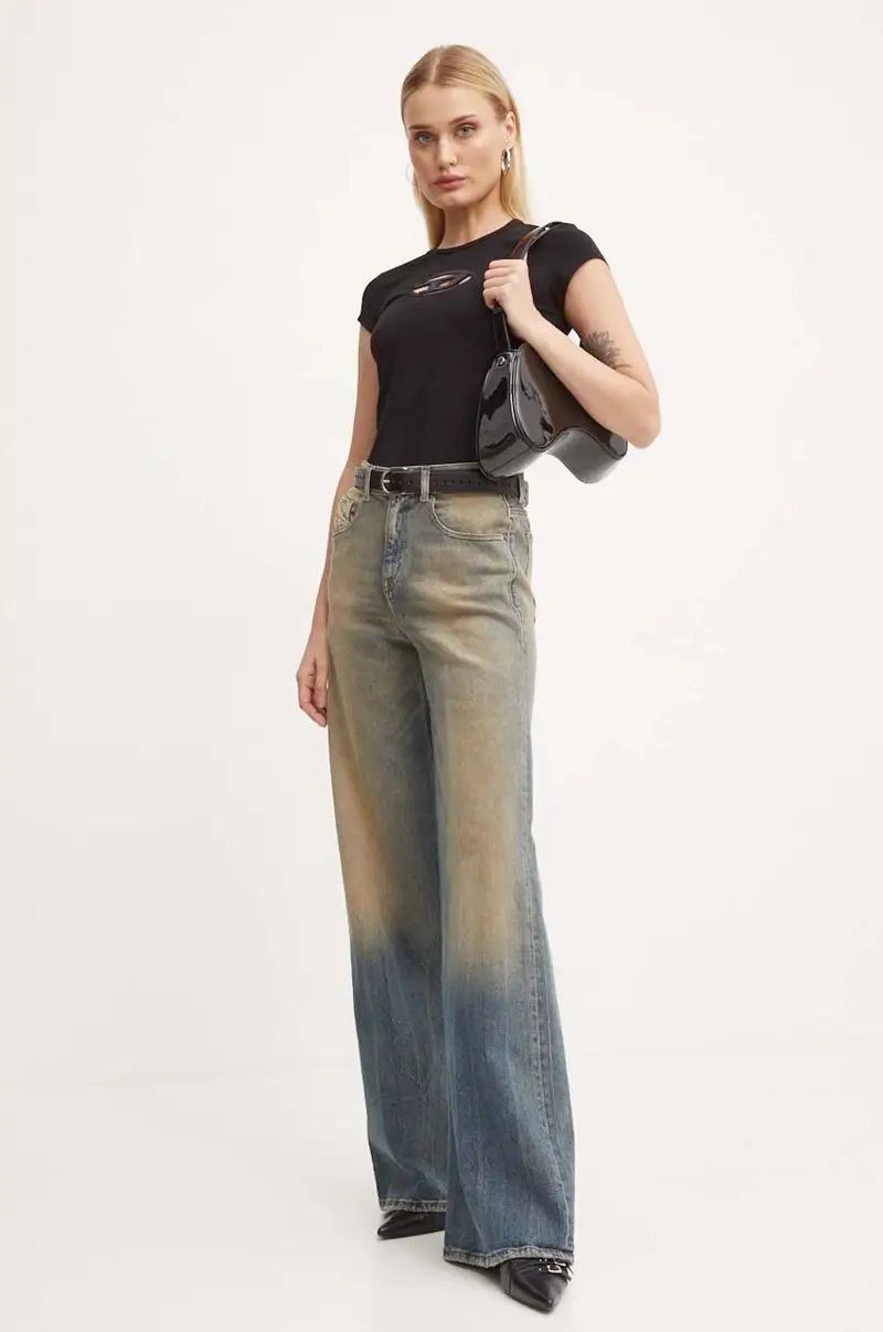 Diesel T-shirt Donna Nero 3262365 miniatura 2