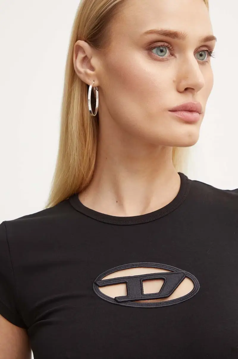 Diesel T-shirt Donna Nero 3262365 miniatura 4