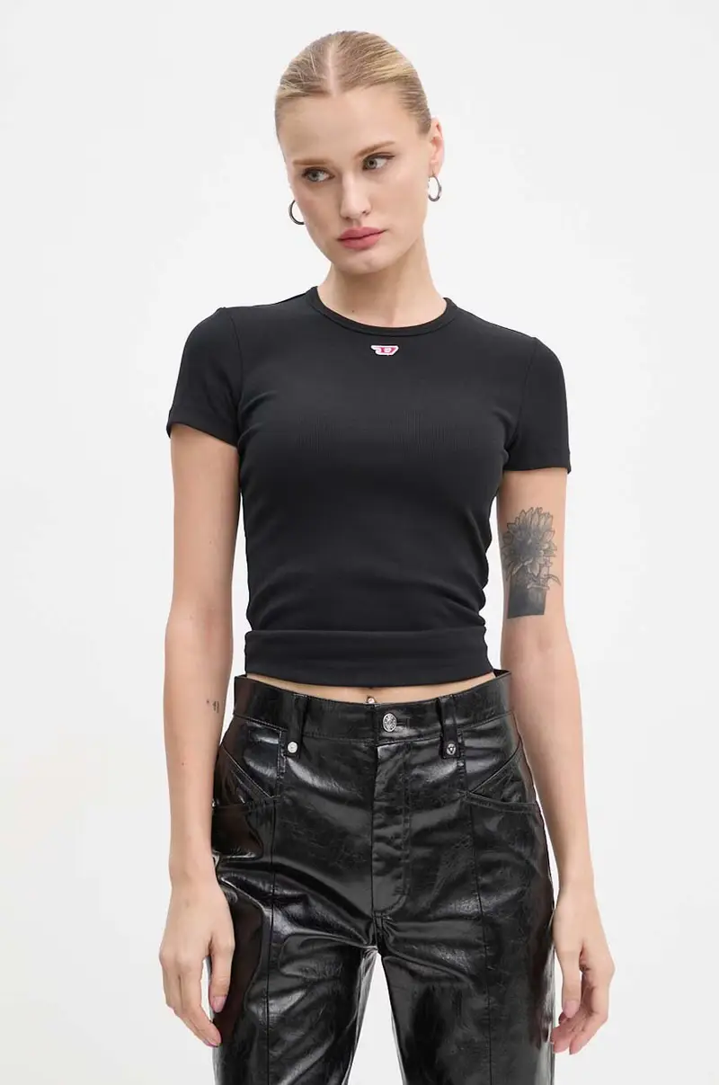 Diesel T-shirt Donna Nero 3262385 miniatura 2