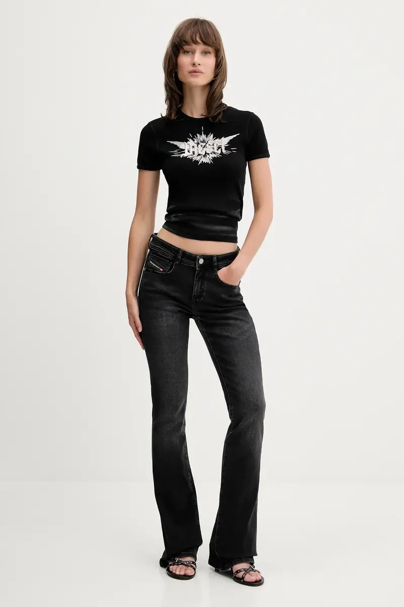 Diesel T-shirt Donna Nero 3275450 miniatura 2